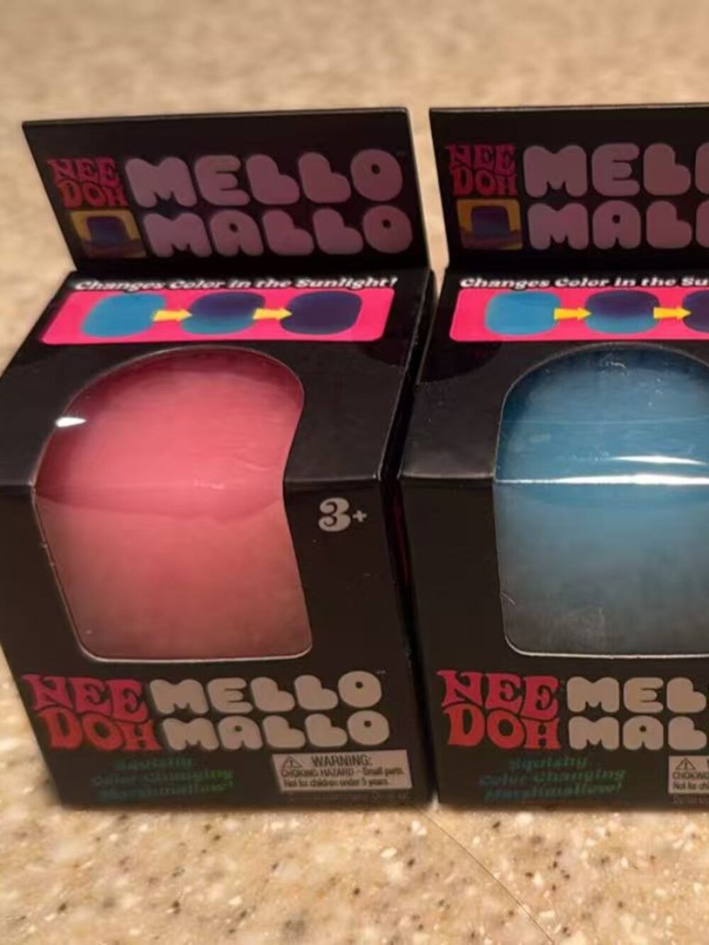 NeeDoh Mello Mallo - Lot of 3 (Blue, Pink,Yellow)